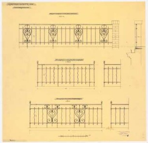 Atelier- und Wohngebäude Leonard Simion, Berlin: Ateliergebäude: Dachgartenbrüstungsgitter, 1:10