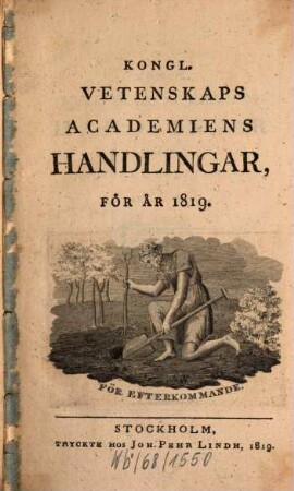 Kungliga Svenska Vetenskapsakademiens handlingar. 1819, 1819