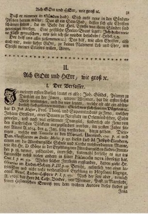 II. Ach GOtt und HErr, wie groß und schwer.