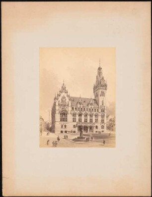 Rathaus, Elberfeld: Perspektivische Ansicht (wie Inv.Nr. F 5203)