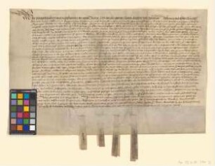 Obligation über 400 Taler, die Kurt v. Rohr den Städten Berlin, Cölln, Neuruppin und Spandau leiht.