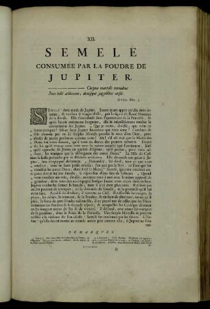 XII. Semelé Consumée Par La Foudre De Jupiter