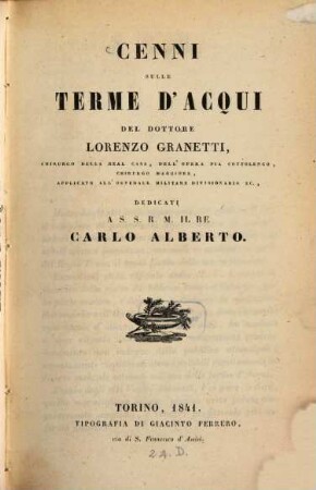 Cenni sulle terme d'Acqui