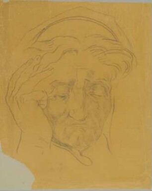 Haupt einer alten Frau (Frau Sage ?) (Pause)