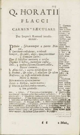 Carmen * Sæculare