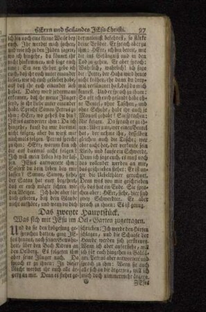Das zweyte Hauptstück. Was sich mit Jesu im Oel-Garten zugetragen.