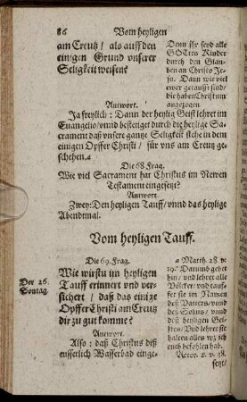Vom heyligen Tauff; Vom heyligen Abendtmal Jesu.