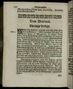 Vom Abendmahl.