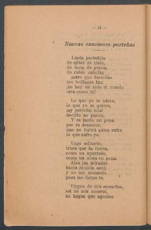 Nuevas canciones porteñas