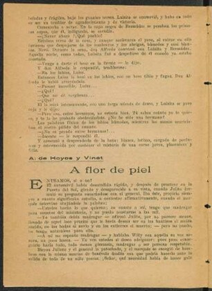 A flor de piel