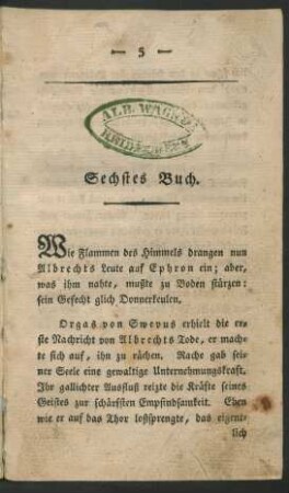 Sechstes Buch