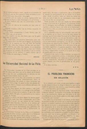 El problema financiero - Sin solución