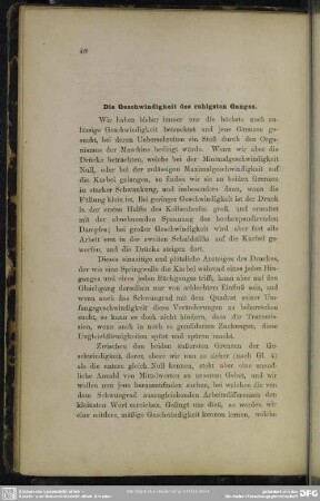 Die Geschwindigkeit des ruhigsten Ganges