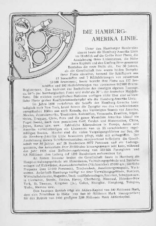 Die Hamburg-Amerika Linie.