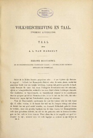 Midden-Sumatra : reizen en onderzoekingen der Sumatra-expeditie, uitgerust door het Aardrijkskundig Genootschap, 1877 - 1879, 3. Deel. Volksbeschrijving en taal