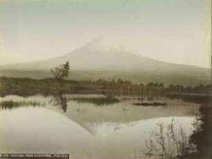 Der Fujisan, Ansicht von Yoshiwara aus gesehen