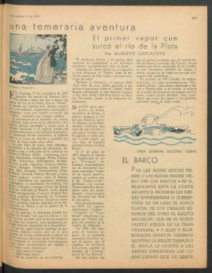 El primer vapor que surcó el río de la Plata