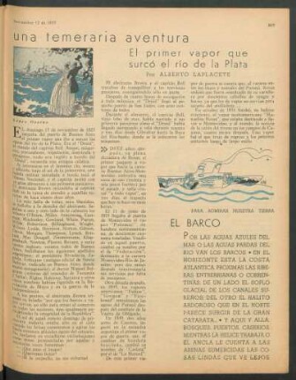 El primer vapor que surcó el río de la Plata