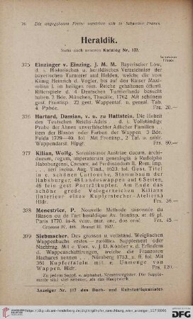 Heraldik (Nr. 375 - 380)