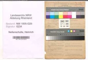 Entnazifizierung Heinrich Nellenschulte , geb. 17.12.1896 (Reichsbahnsekretaer)