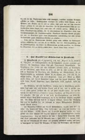 Zur Statistik des Schulwesens in Frankreich