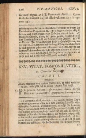 XXV. Vitat. Pomponii Attici