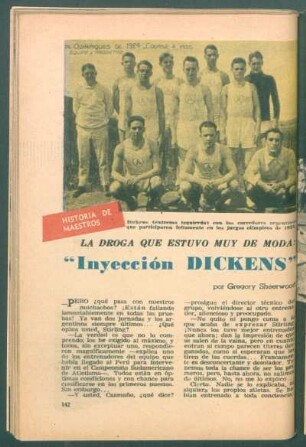 La droga que estuvo muy de moda: "Inyección Dickens" : Historia de maestros