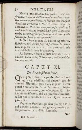 Caput XI. De Prædestinatione - Caput XX. De Patientia.