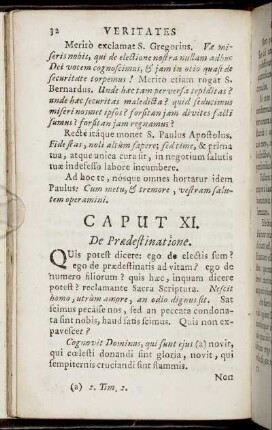 Caput XI. De Prædestinatione - Caput XX. De Patientia.