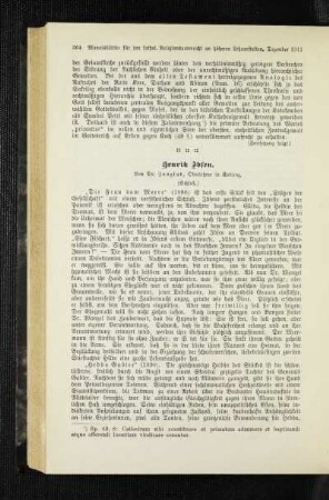 Henrik Ibsen : (Schluß)