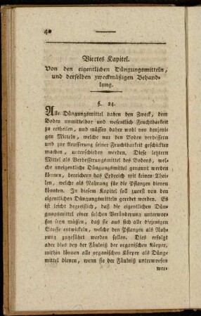 Viertes Kapitel. Von den eigentlichen Düngungsmitteln und derselben zweckmäßigen Behandlung.