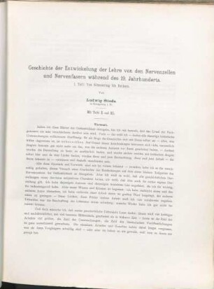 Geschichte der Entwicklung der Lehre von den Nervenzellen und Nervenfasern während des 19. Jahrhunderts.