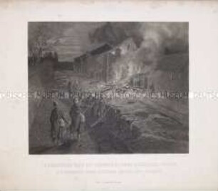 Brandschatzung in Choisy - aus "Erinnerungsblätter 1870/1871"