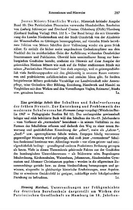 Lange, Hermann :: Schulbau und Schulverfassung der frühen Neuzeit, zur Entstehung und Problematik des modernen Schulwesens, (Pädagogische Studien 12) : Weinheim u.a., 1967