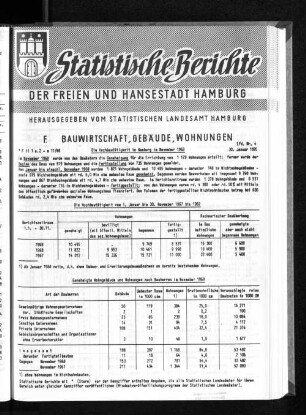 Die Hochbautätigkeit in Hamburg im November 1969 : Lfd. Nr. 4