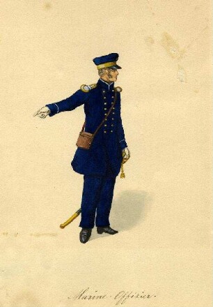 Uniformbild, Offizier der schleswig-holsteinischen Marine 1848-1851