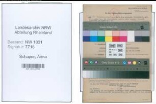 Entnazifizierung Anna Schaper , geb. 17.11.1894 ()
