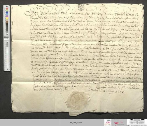 Geburtsbrief von Johann Krüger