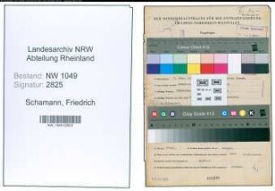 Entnazifizierung Friedrich Schamann , geb. 03.02.1915 (Polizeibeamter)