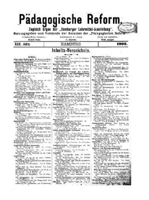 31: Pädagogische Reform - 31.1907