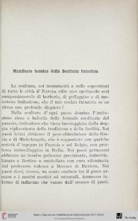 Manifesto tecnico della Scultura futurista