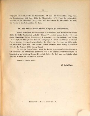 Ueberblick der mittelalterlichen Architektur Braunschweigs und seiner nächsten Umgebung : Den Mitgliedern der Generalversammlung deutscher Geschichts- und Alterthums-Vereine zu Braunschweig im September 1863