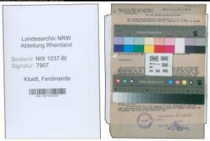 Entnazifizierung Ferdinande Kloidt , geb. 11.05.1904 (Lehrerin)