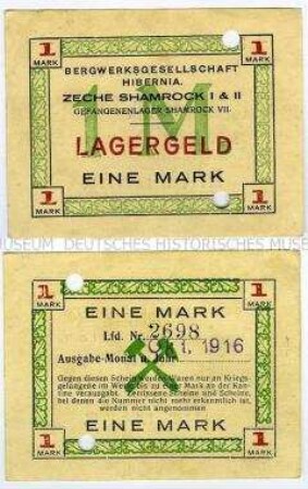 Gefangenenlagergeld Herne, Zeche Shamrock 1 Mark