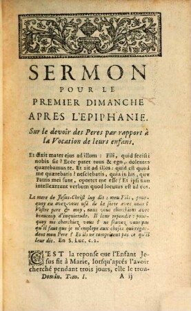 Sermons Du Pere Bourdalouë, de la Compagnie de Jesus. Pour Les Dimanches. 1