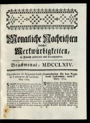 Brachmonat, , MDCCLXIV