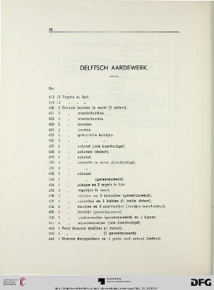 Delftsch aardewerk (Nr. 418-579a)