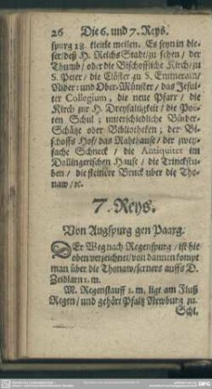 7. Reys. Von Augspurg gen Paarg [Prag]