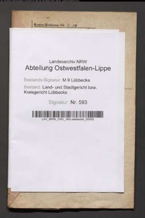 Erblasser: Horstmann, Catharina Elisabeth, geb. Behrhorst: