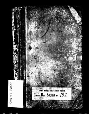 Konsensbuch von Clausnitz/Erzgeb.